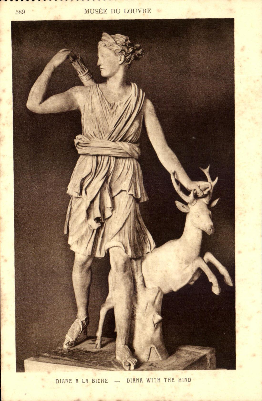 Diane à la Biche — Musée du Louvre — Braun & Cie, Imp.-Edit. Paris (France) n°589