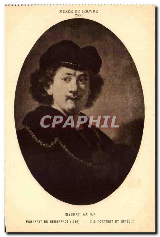 CPA Musee Du Louvre Portrait De Rembrandt 