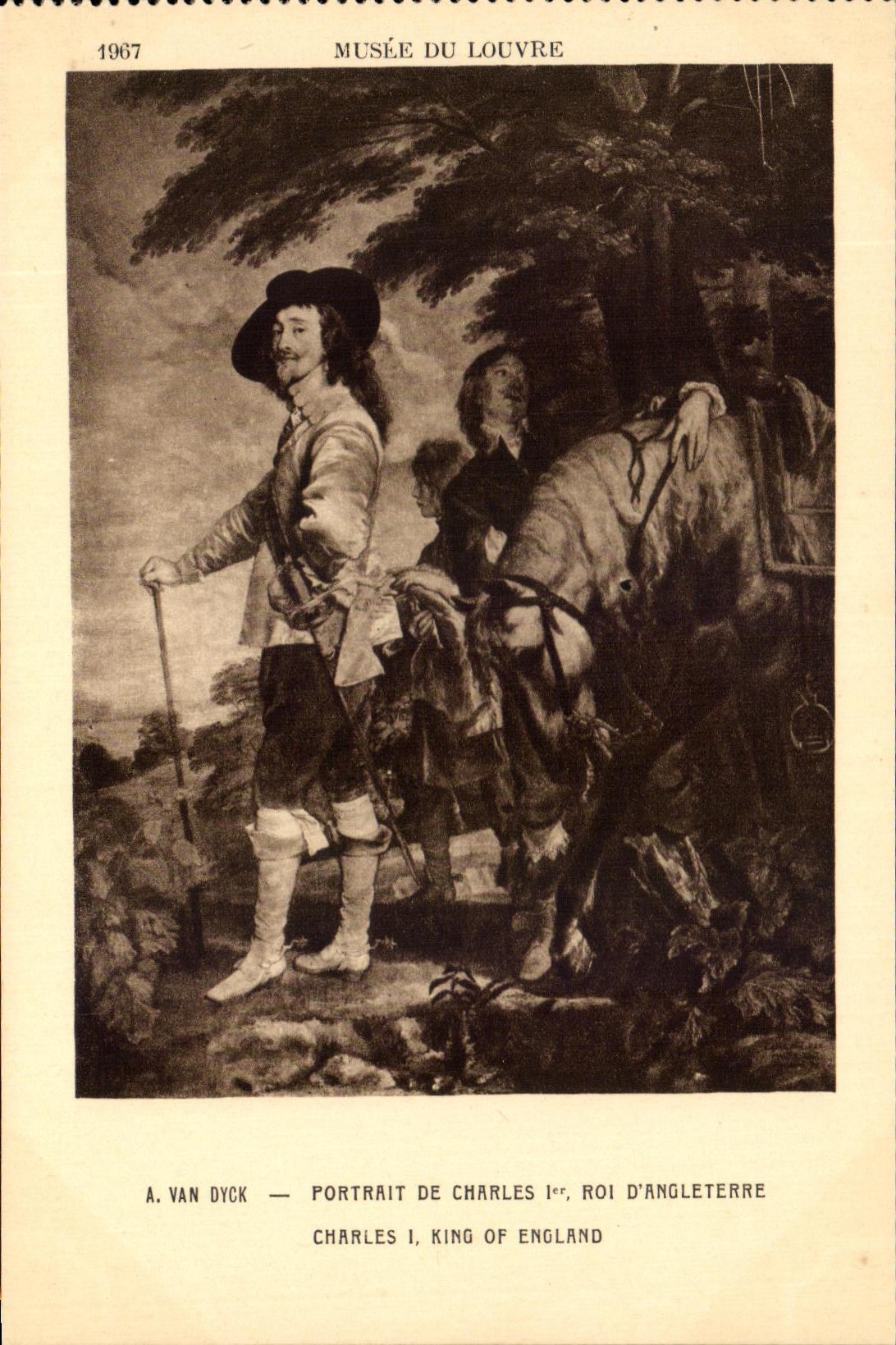 Musée du Louvre — Portrait de Charles Ier, roi d'Angleterre — A. Van Dyck — 1967