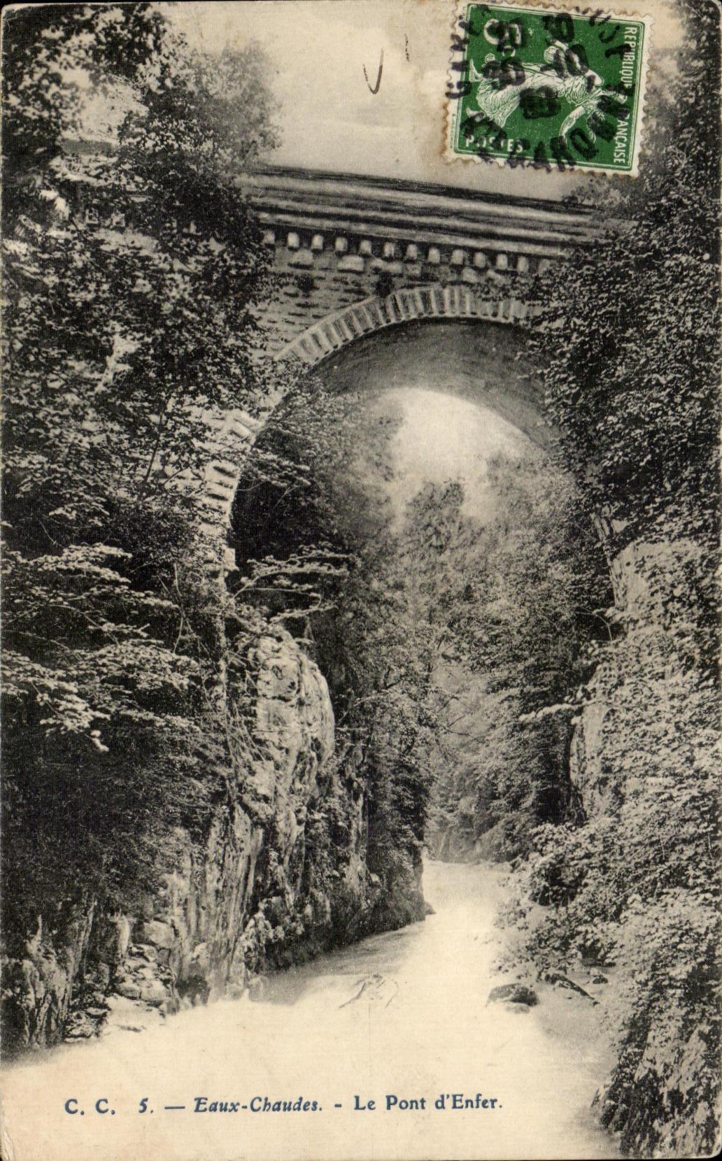 CPA Eaux Chaudes Le Pont d'Enfer