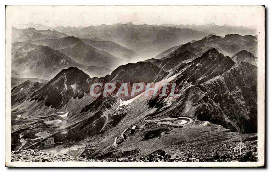 Pic du Midi — Le Plateau du Laguet vu du sommet — Éditions LABOURE Frères, Toulouse