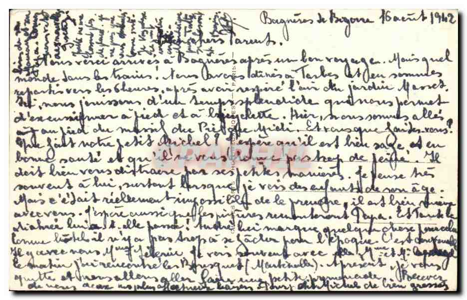 CPA Bagneres De Bigorre Et Le Pic Du Midi — Verso