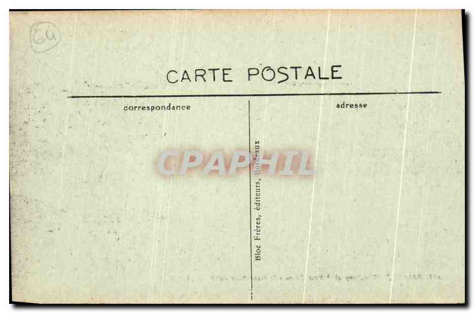 CPA Biarritz Tempete sous Le Semaphore — Verso