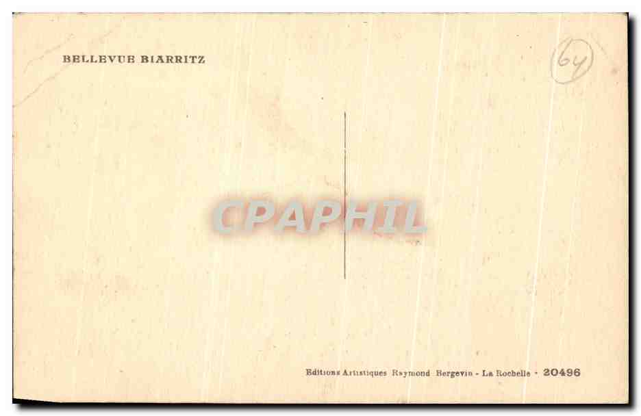 CPA Bellevue Biarritz — Rückseite