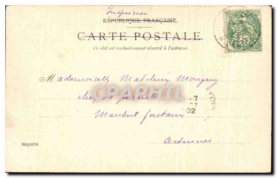 CPA Paris St Vincent De Paul — Rückseite