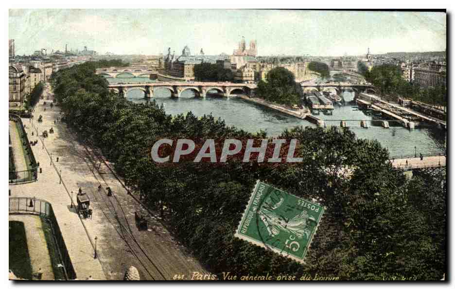 CPA Paris Vue Generale Prise Du Louvre
