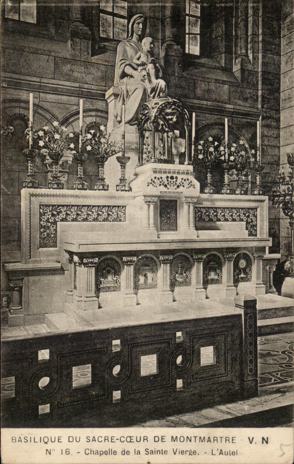 CPA Basilique Du Sacre Coeur De Montmartre Chapelle de la Sainte Vierge L'Autel