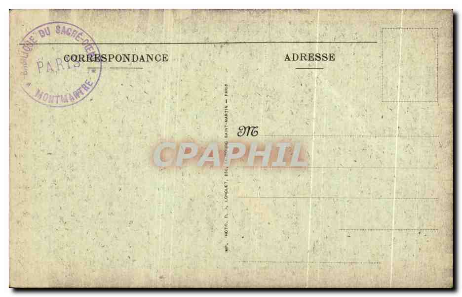 CPA Basilique Du Sacre Coeur De Montmartre Chapelle de la Sainte Vierge L'Autel — Rückseite