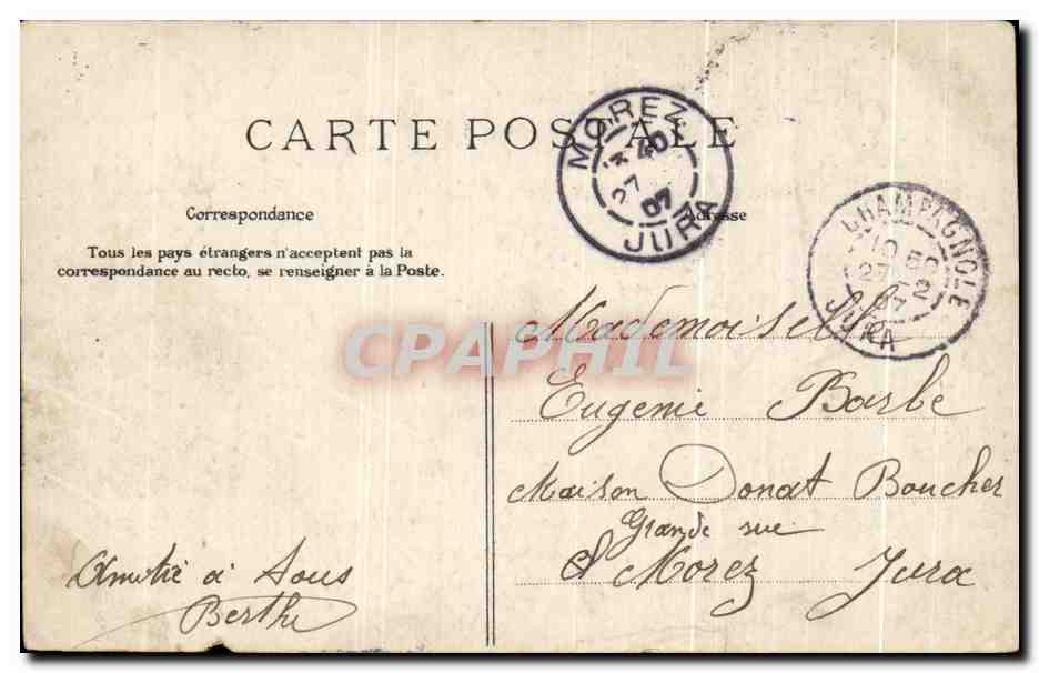 Der Tuileries-Garten und das Pavillon de Marsan — Paris — E.L.D. n° 932 — Rückseite