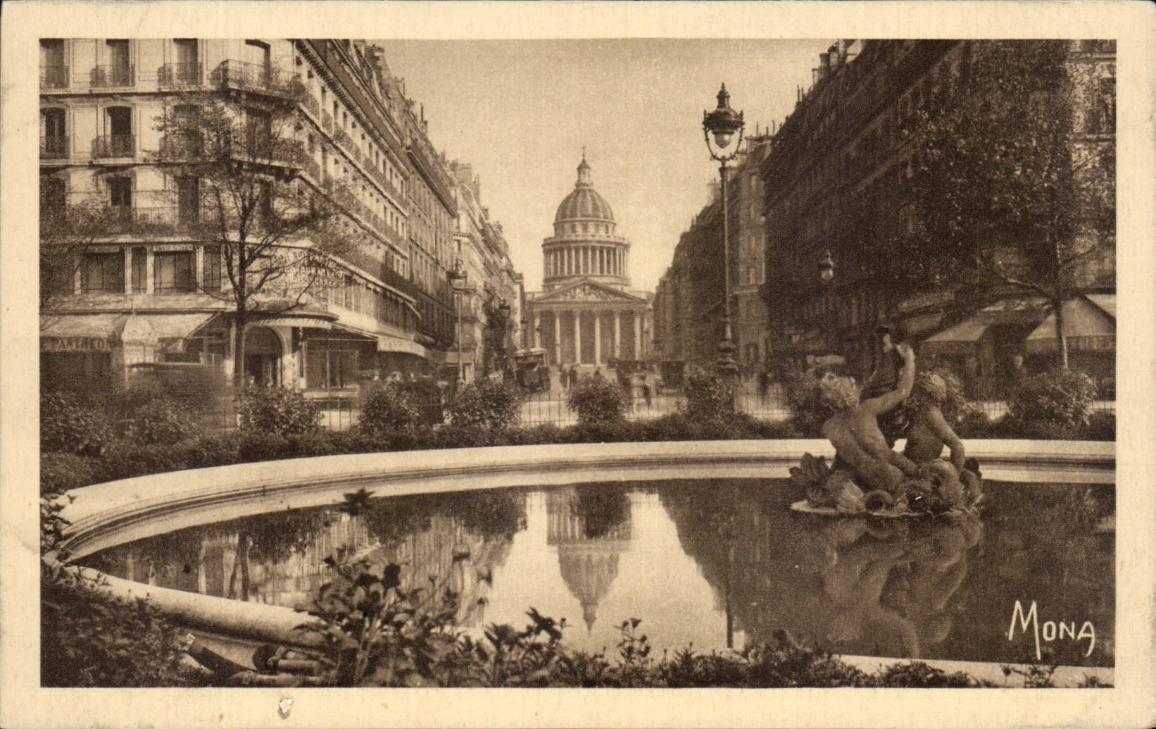 CPA Les Petits Tableaux De Paris Place Ed Rostand Rue Soufflot et Pantheon 