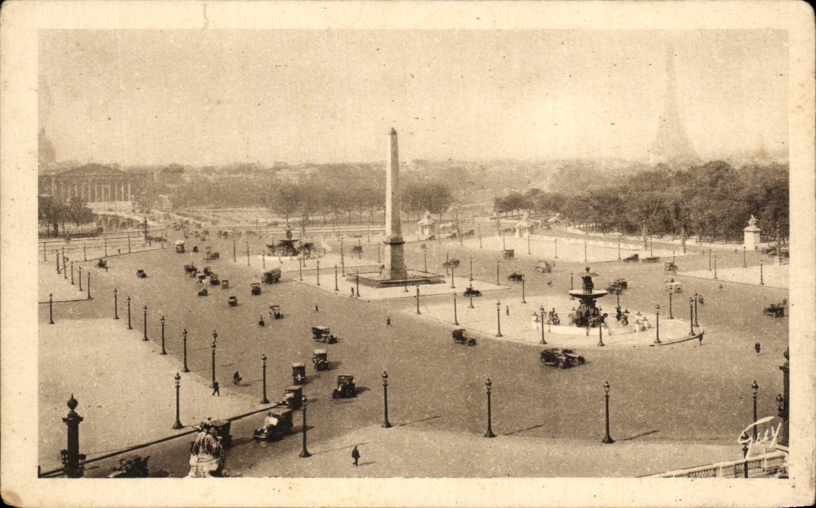 CPA Notre Beau Paris Place de la Concorde Tour Eiffel