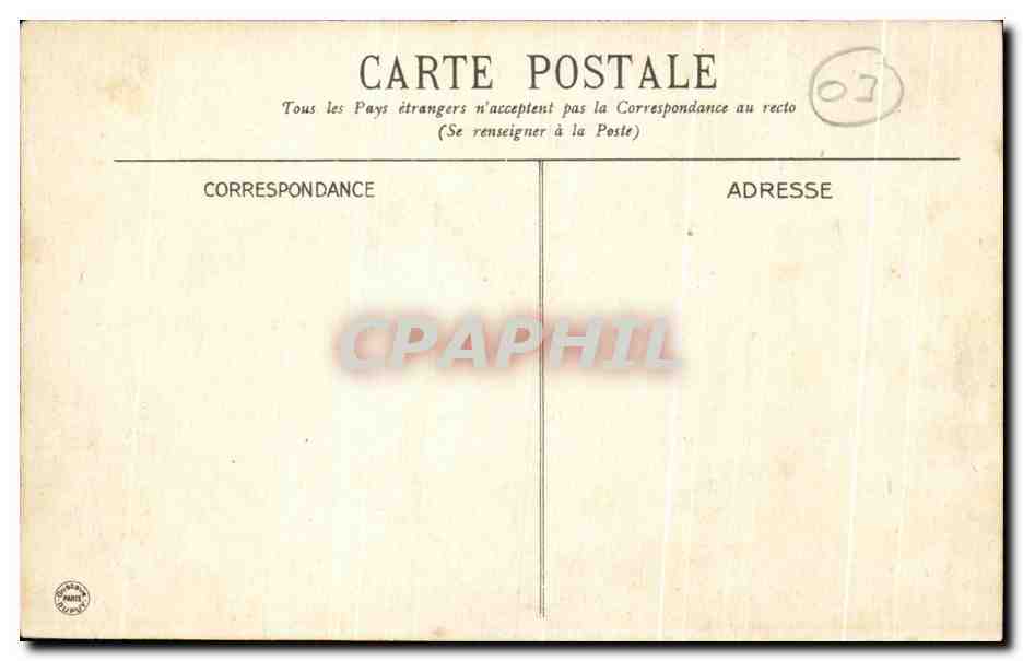 CPA Vichy Entree Des Bains 2eme classe — Verso