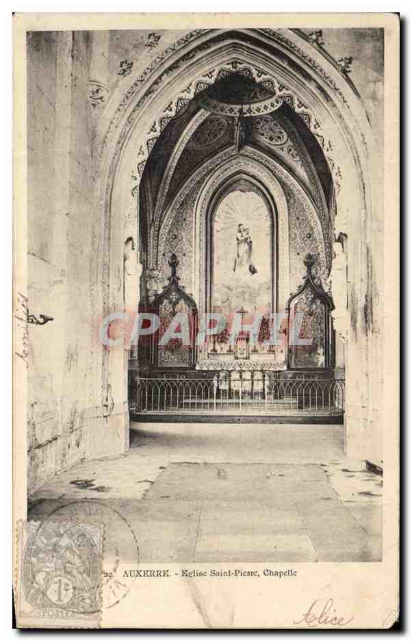 CPA Auxerre Eglise Saint Picore Chapelle
