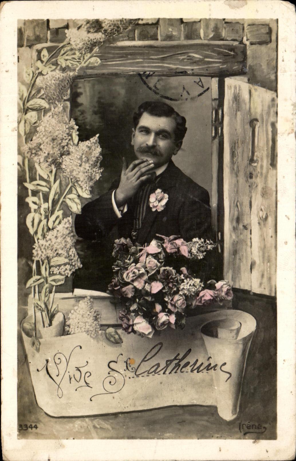 CPA Fantaisie Homme vive Ste Catherine 