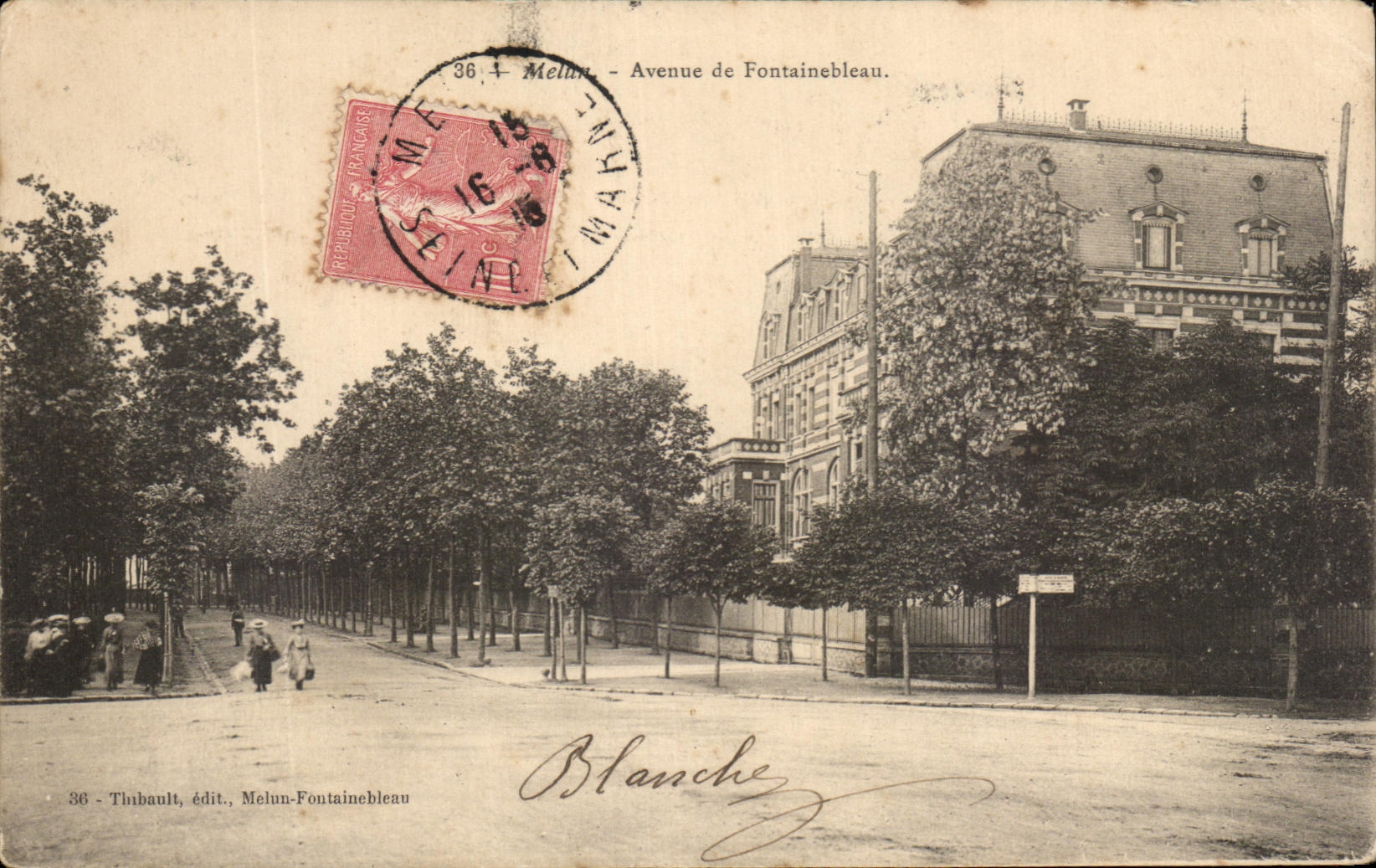 Avenue de Fontainebleau — Melun — Verlag Thibault