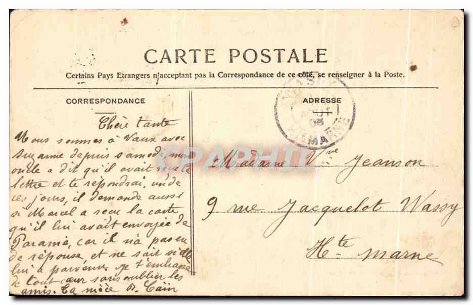 Avenue de Fontainebleau — Melun — Verlag Thibault — Rückseite