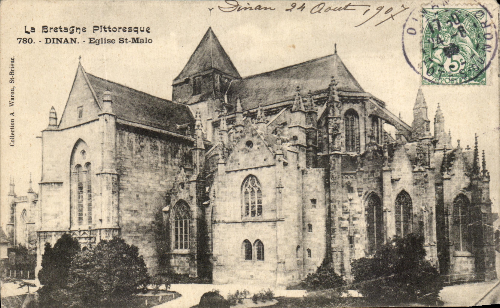 Dinan - Église St-Malo — Collection A. Waron, St-Brieuc, n°780
