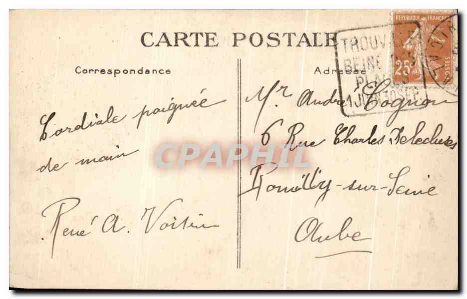 Trouville — Contre-jour dans les Roches noires — G. F., Le Havre — Rückseite