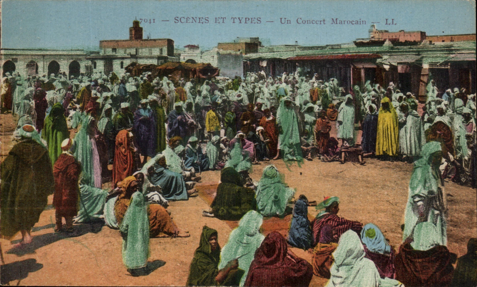 CPA Scenes et types Un concert Marocain Folklore Maroc 