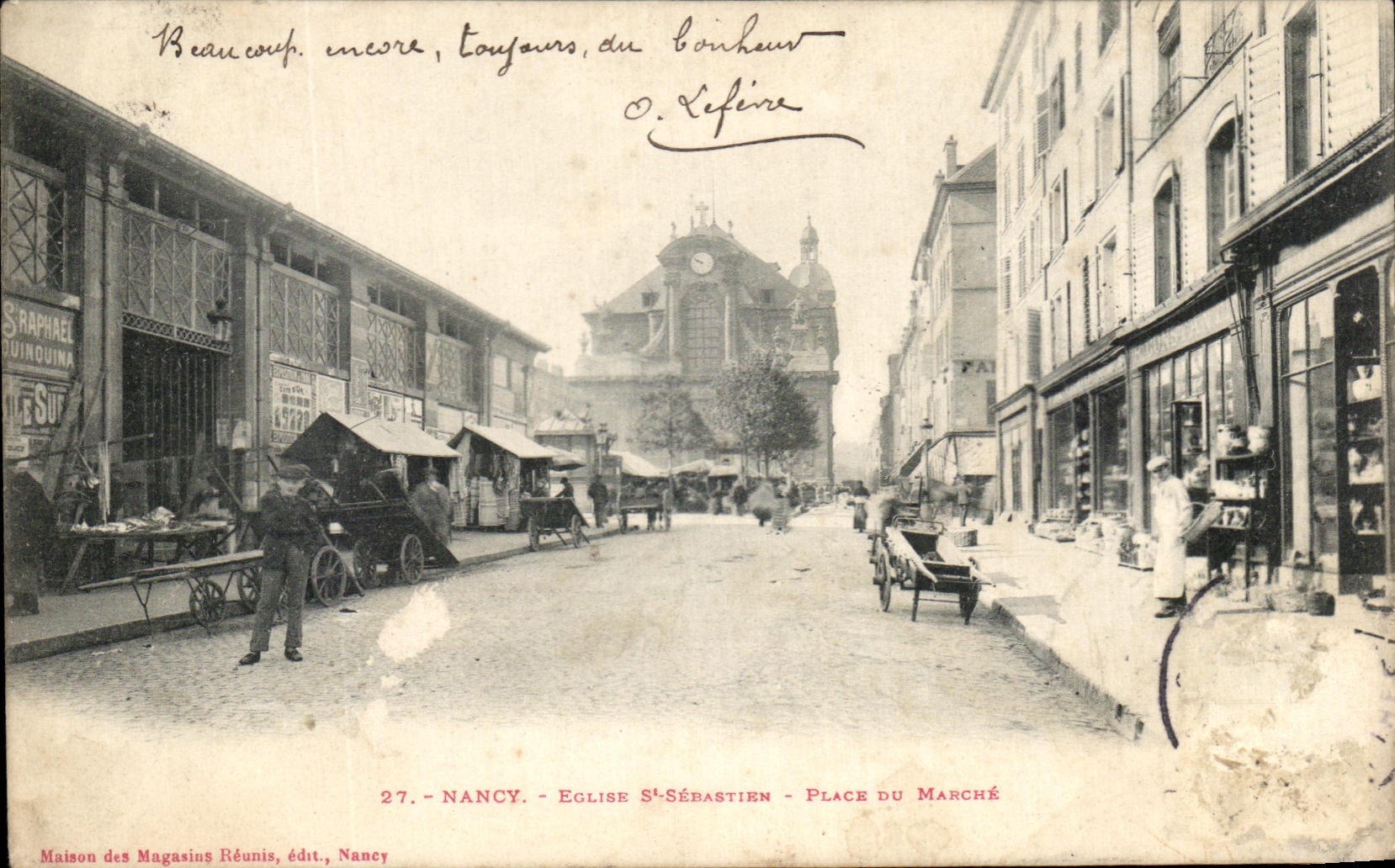 CPA Nancy Eolie St Sebastien Place du Marche