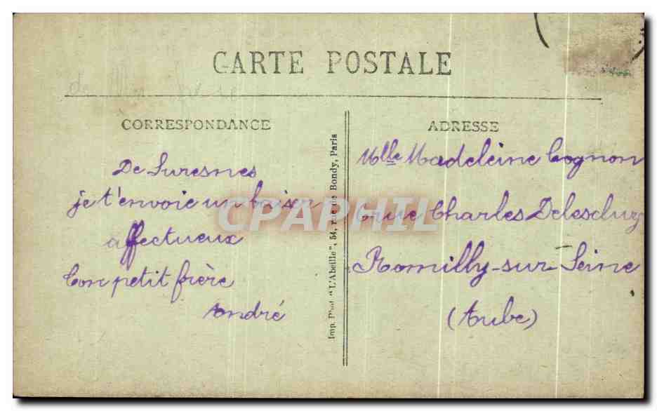 CPA Puteaux Bords De Seine Le Transbordeur Du Cercle De La Societe Sportive De l'Ile de Puteaux — Rückseite