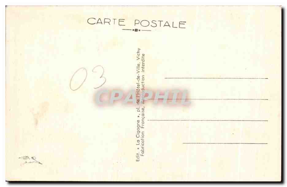 CPA Vichy Les Bords De l'Allier Bateaux De Promenade Et De Pecheurs — Verso