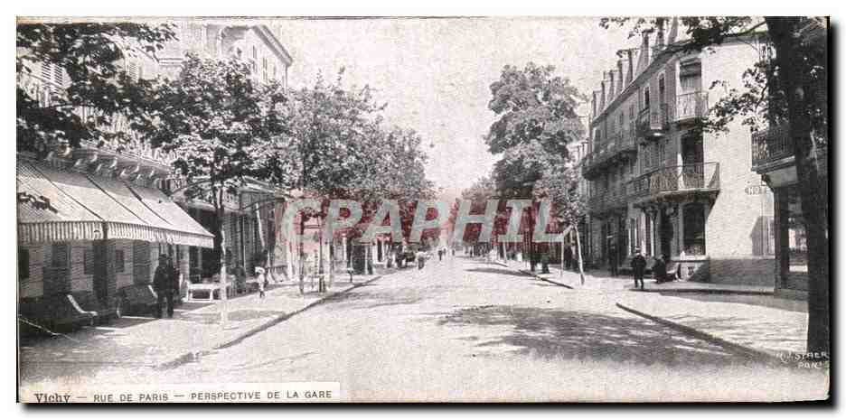 CPA Vichy Rue De Paris Perspeotive De La Gare
