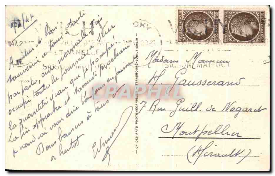 CPA Vichy Un Coin Des Nouveaux Paros — Verso