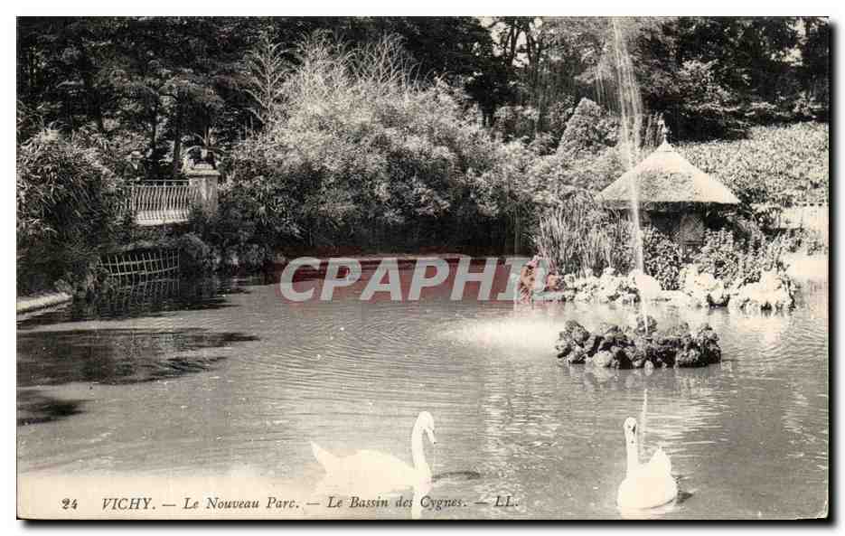 CPA Vichy Le Nouveau Parc Le Bassin Des Cygnes