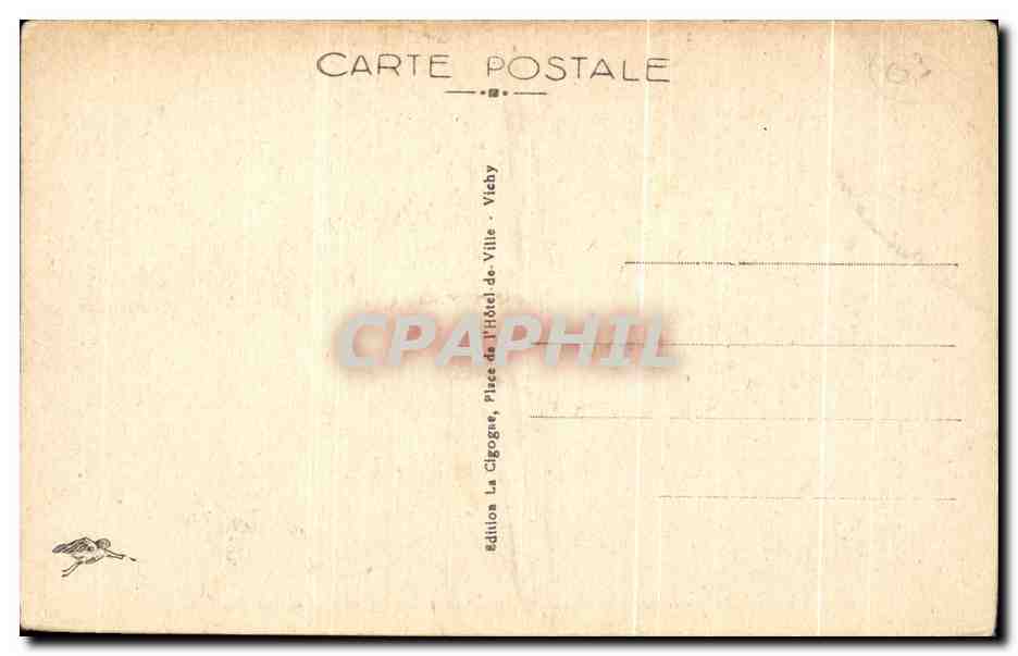 CPA Vichy Sur Le Vieux Parc Galerie Couverte Et Pergolas Des Sources — Verso