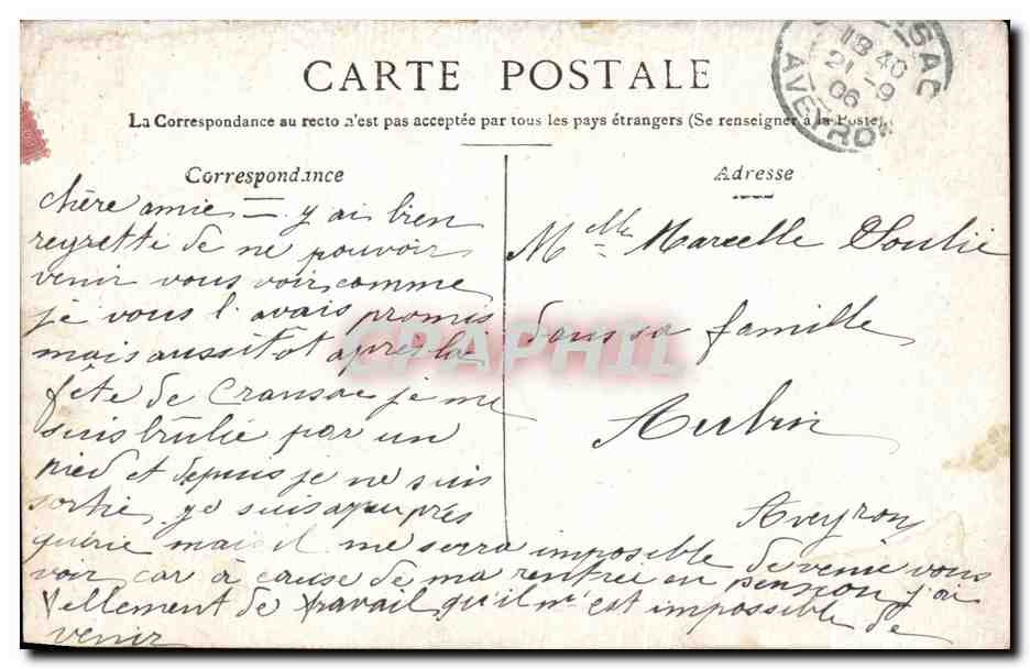CPA Vichy Salle Des Fetes Du Casino — Verso