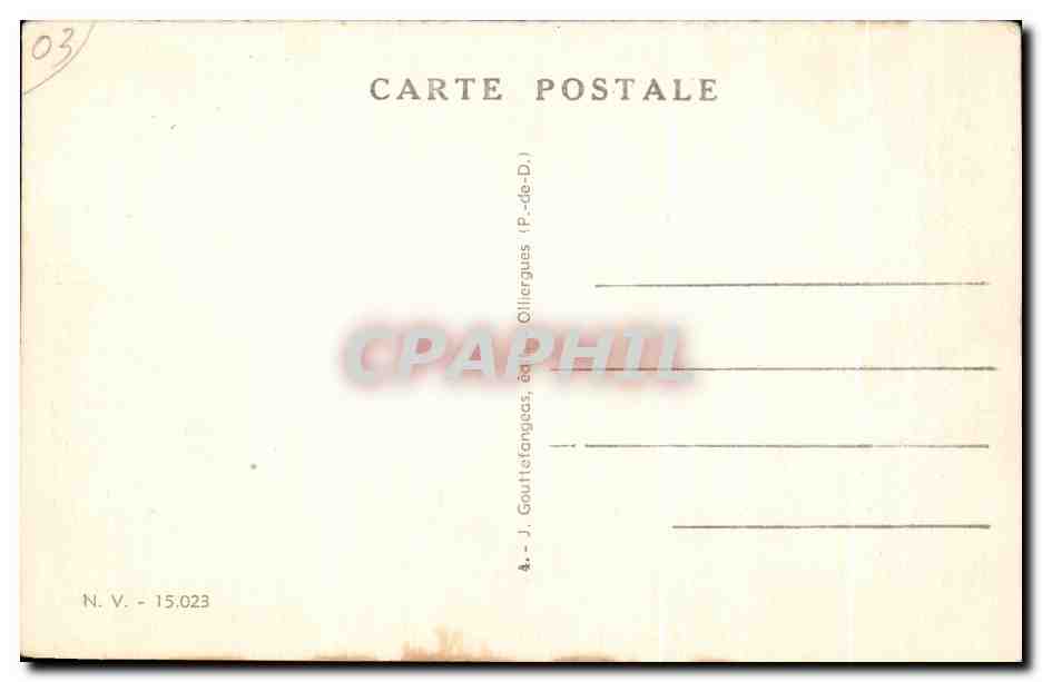 CPA Vichy Salle des Fetes Grand Casino — Verso