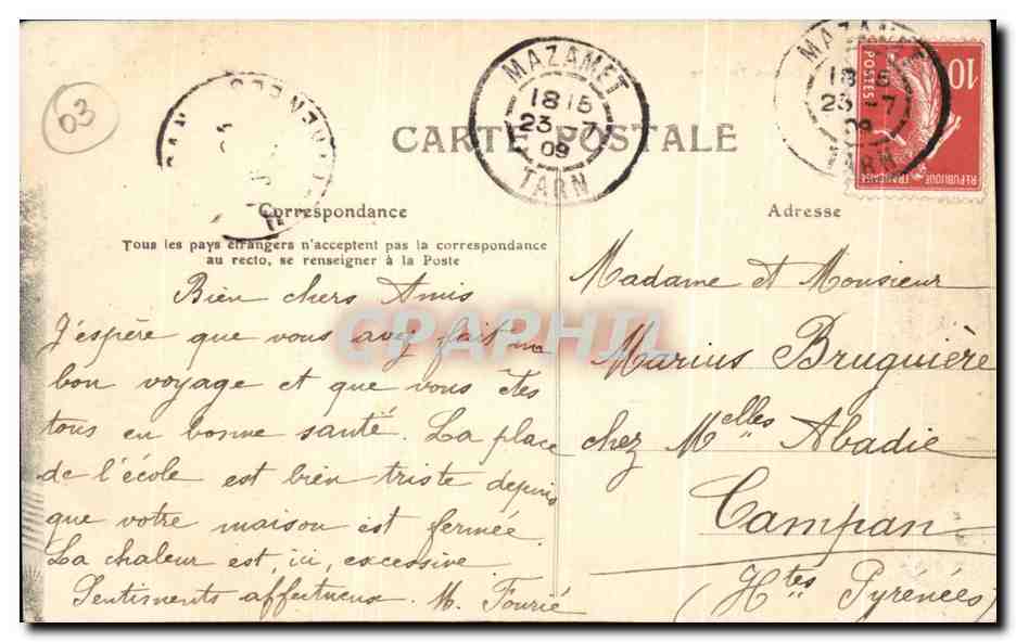 CPA Vichy Le Casino Theatre — Verso