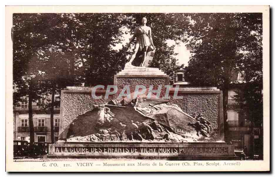 Vichy — Monument aux Morts de la Guerre — Ch. Plas, Sculpt. Arcueil
