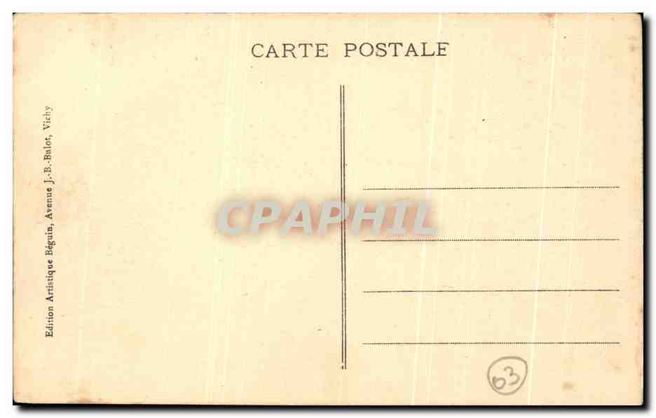 CPA Vichy L Hotel de Ville  — Verso