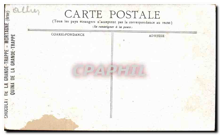 CPA Vichy L Hotel de Ville  — Verso