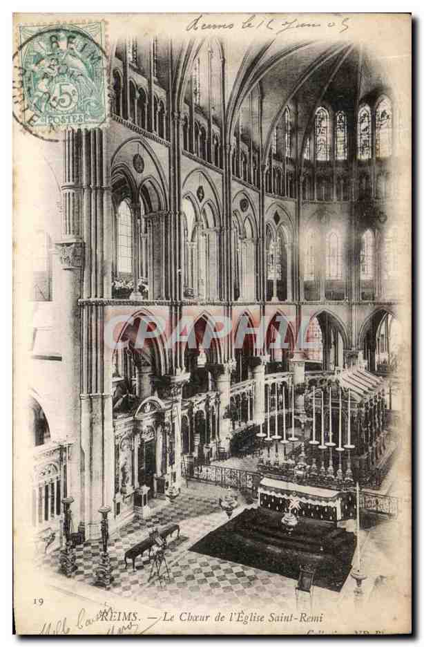 CPA Reims Le Choeur De l'Eglise Saint Remi