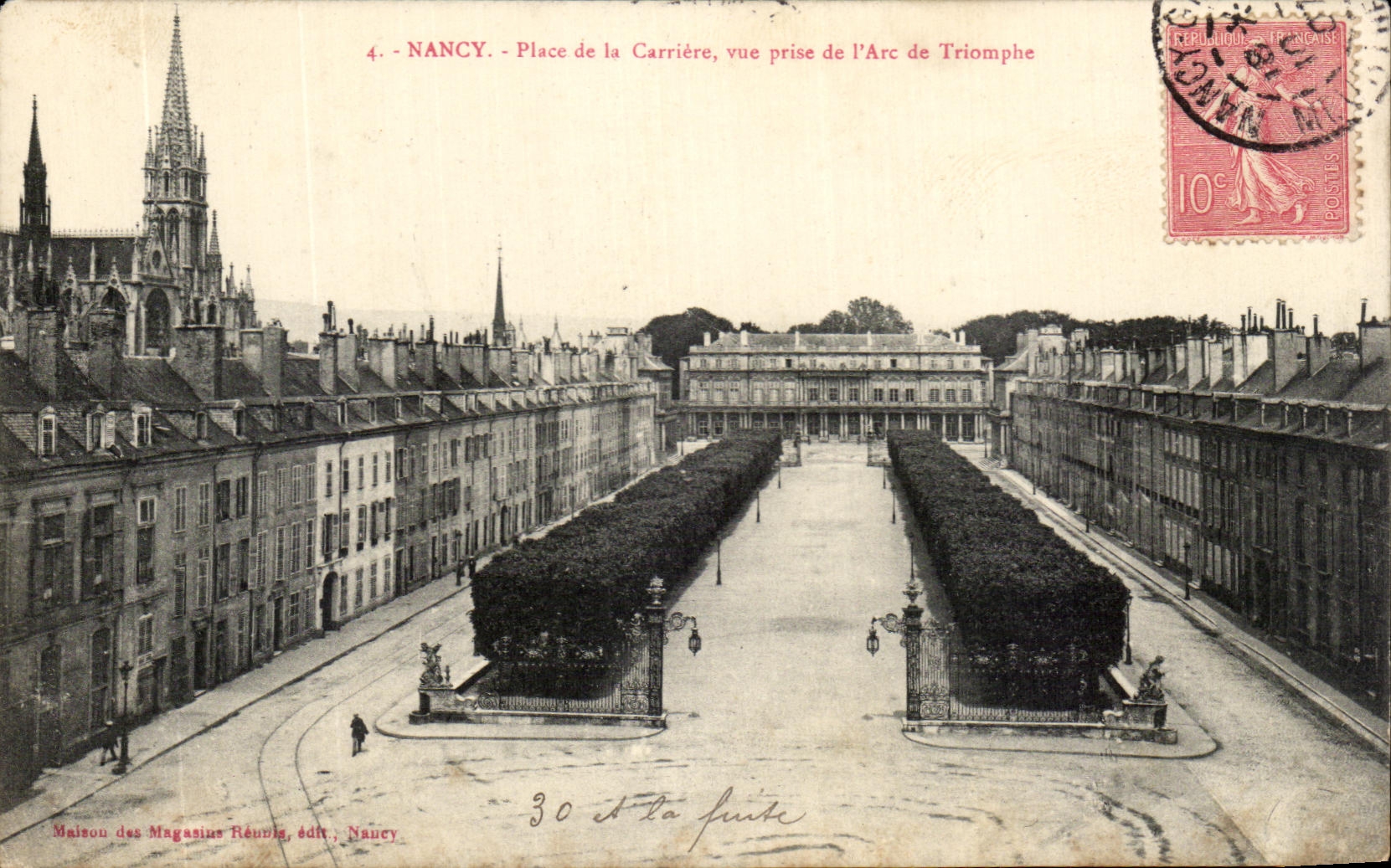CPA Nancy Place De La Carriere Vue Prise De l'Arc De Triomphe