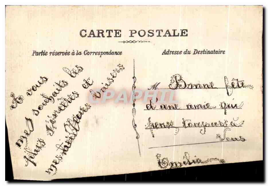 CPA Ste Catherine Fantaisie Fleur  — Rückseite