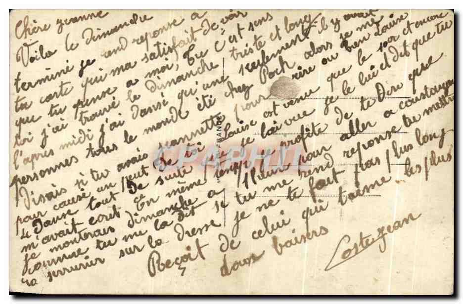 CPA Femme Fer a cheval — Rückseite