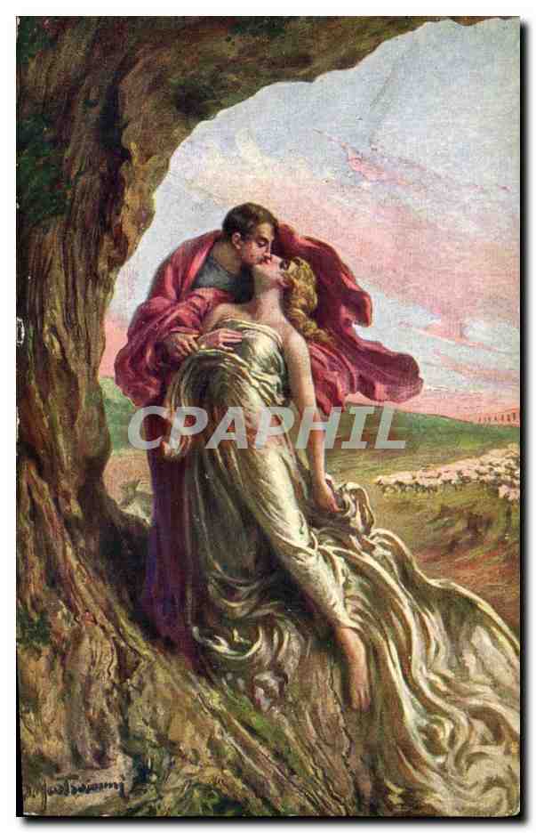 CPA Baiser supreme Cromoscultura Mastroianni 