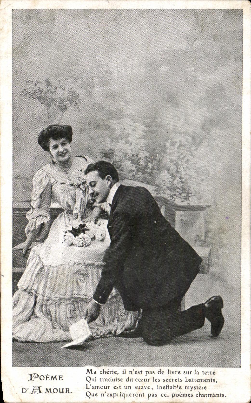 CPA Poeme d'amour Femme