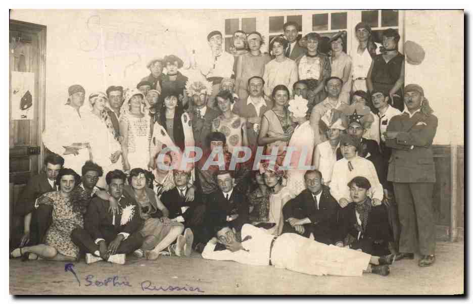 CARTE PHOTO Troupe de theatre 