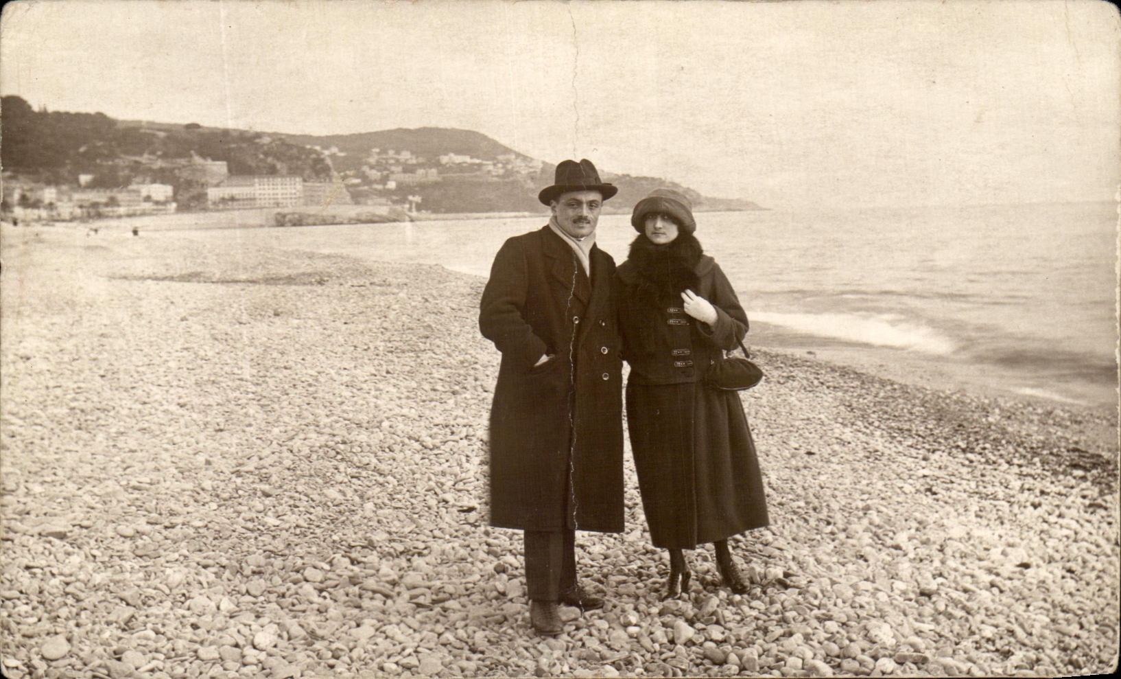 CARTE PHOTO Nice Plage de la baie des anges