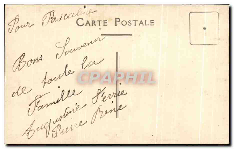 CARTE PHOTO Fmille reunie  — Rückseite