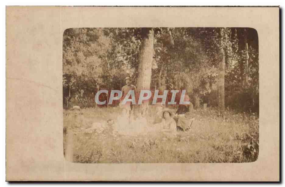 CARTE PHOTO Scene a la campagne 