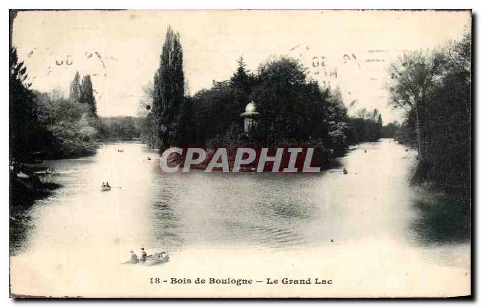CPA Bois de Boulogne Le Grand lac Paris 