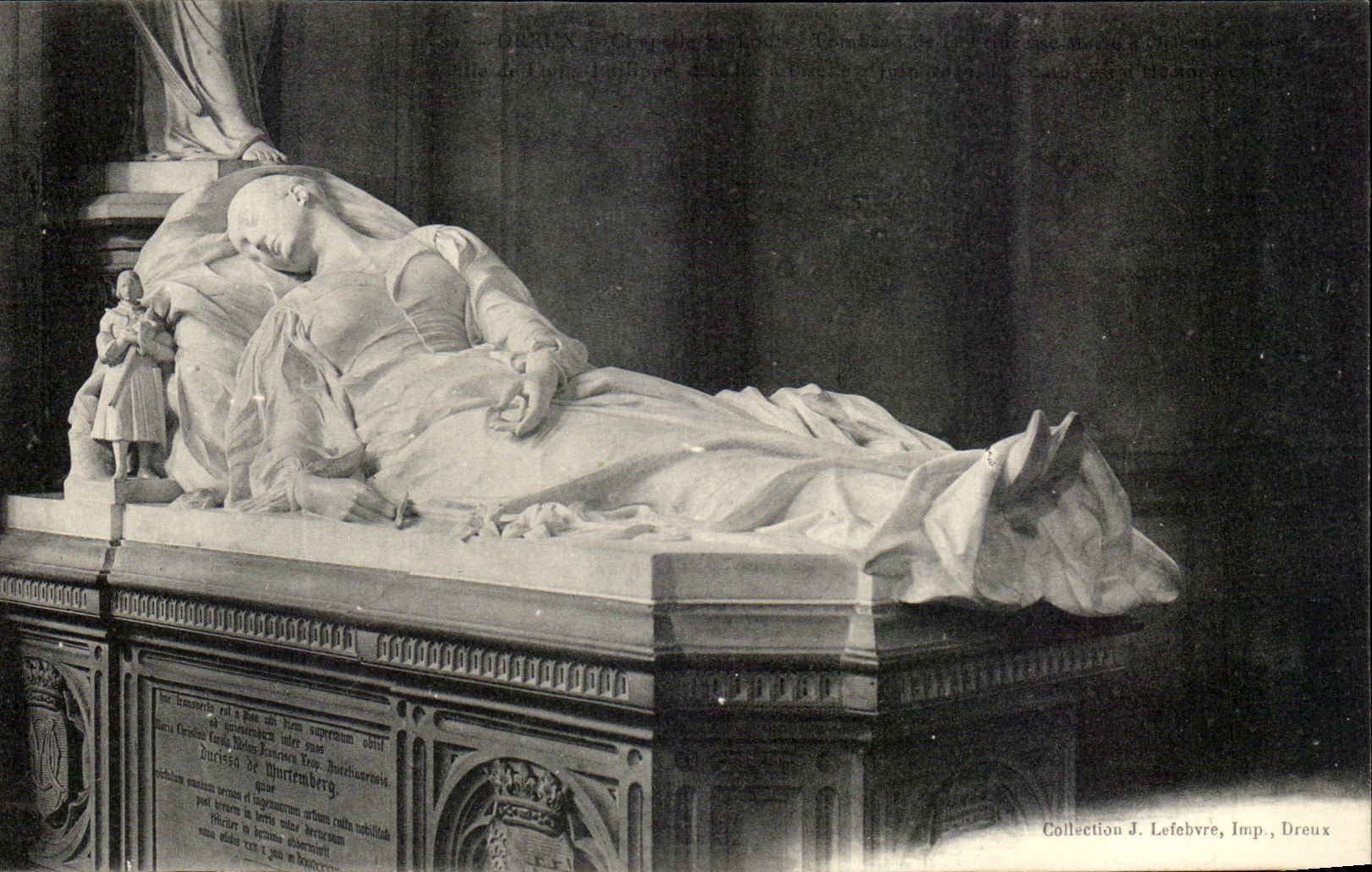 Tombe de Durieza de Wurtemberg — statue funéraire — Collection J. Lefebvre, Imp. Dreux
