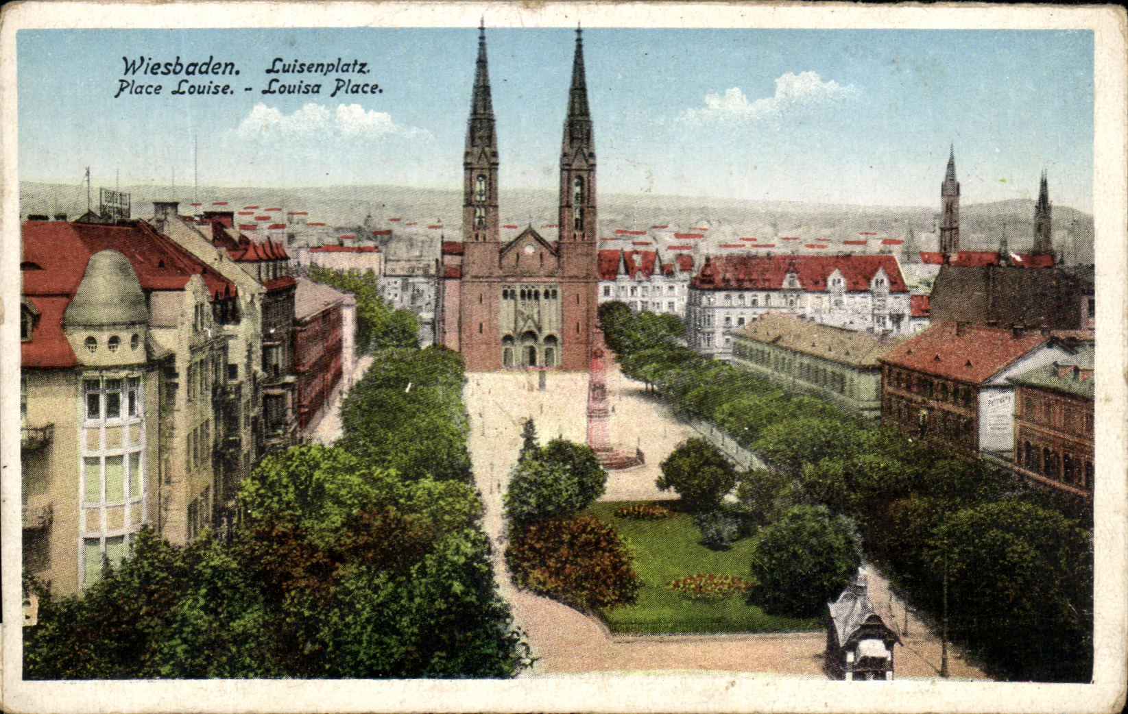 CPA Wiesbaden Luisenplatz Place Louise Louisa Place