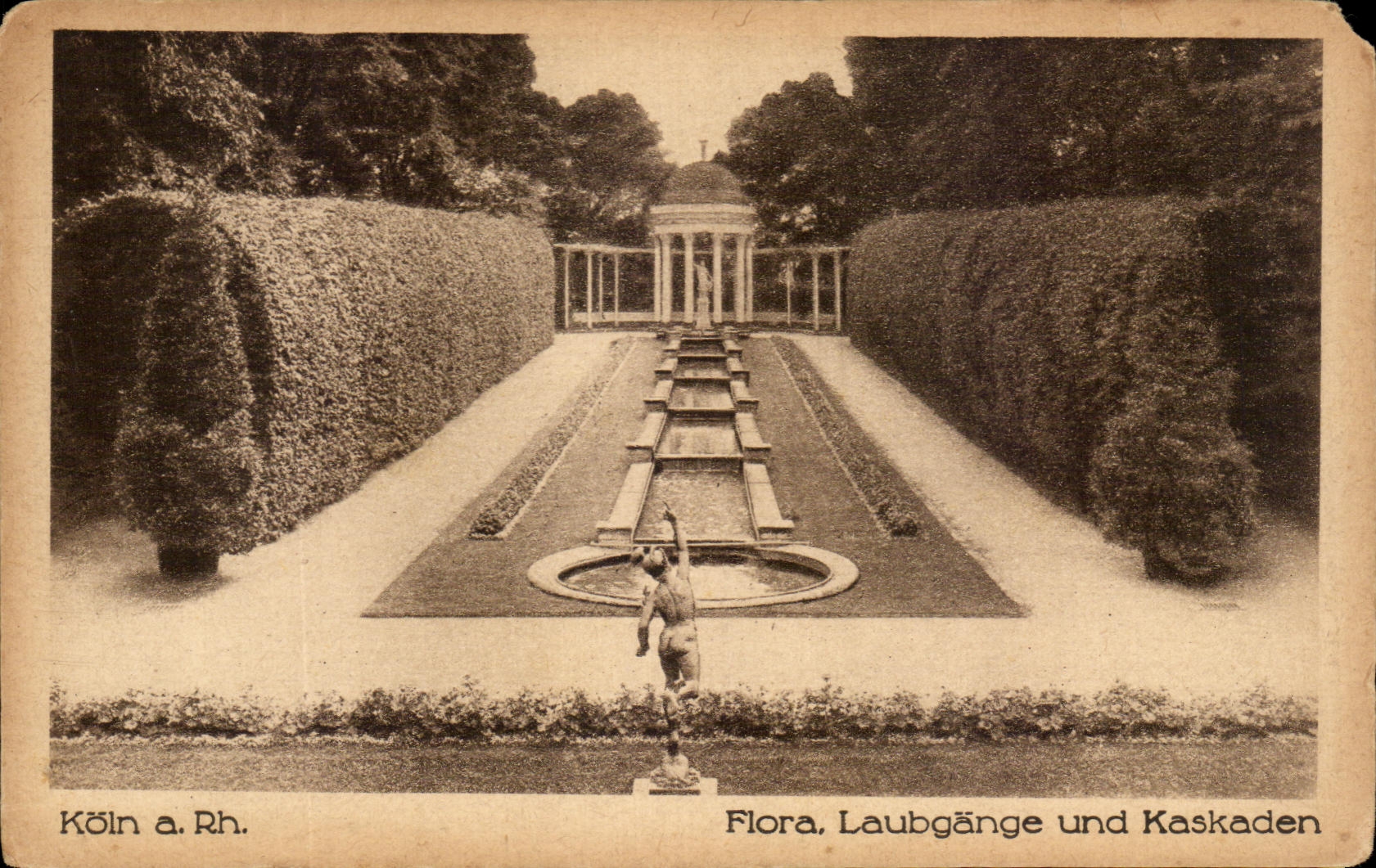 CPA Koln a Rh Flora Laubgange Und Kaskaden